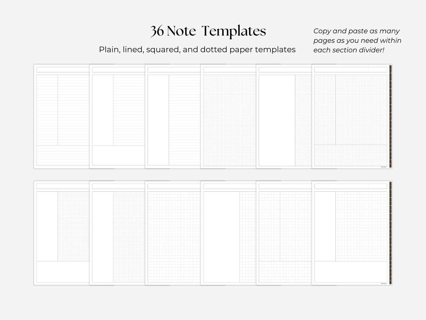 Student Digital Notebook - Cocoa Tabs