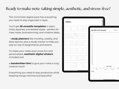 Student Digital Notebook - Plum Tabs