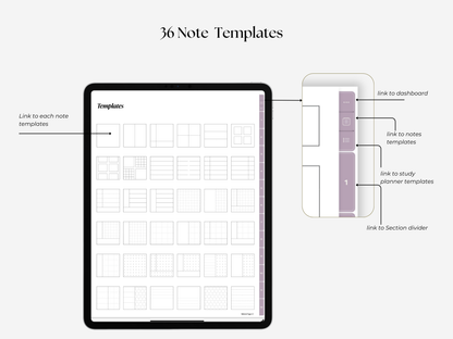 Student Digital Notebook - Plum Tabs