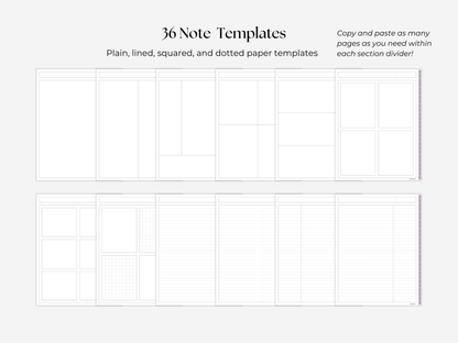 Student Digital Notebook - Plum Tabs