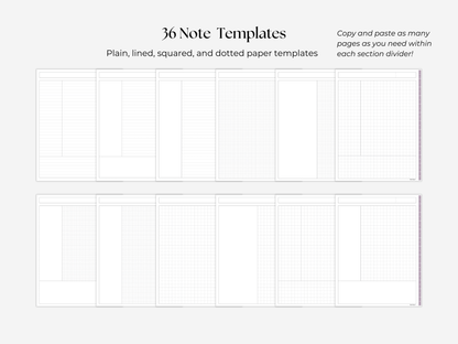 Student Digital Notebook - Plum Tabs