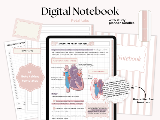 Student Digital Notebook - Petal Tabs