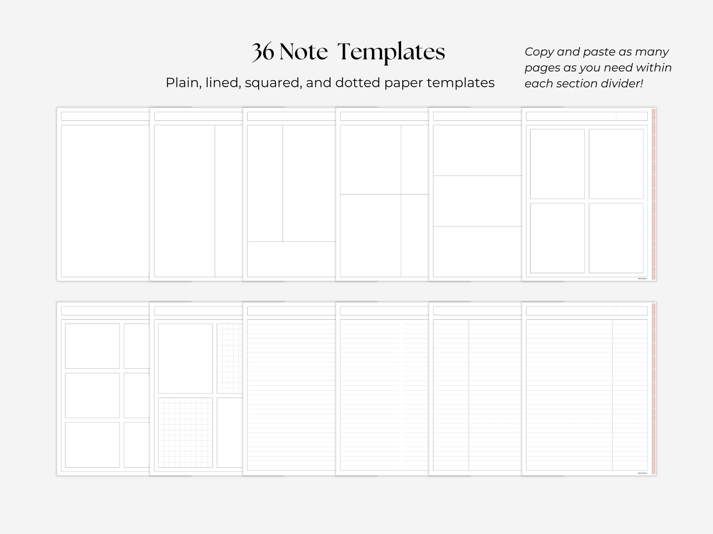 Student Digital Notebook - Petal Tabs