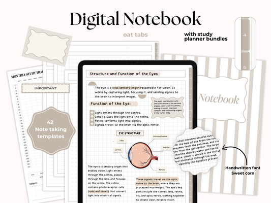 Student Digital Notebook - Oat Tabs