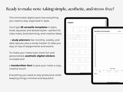 Student Digital Notebook - Frost Tabs