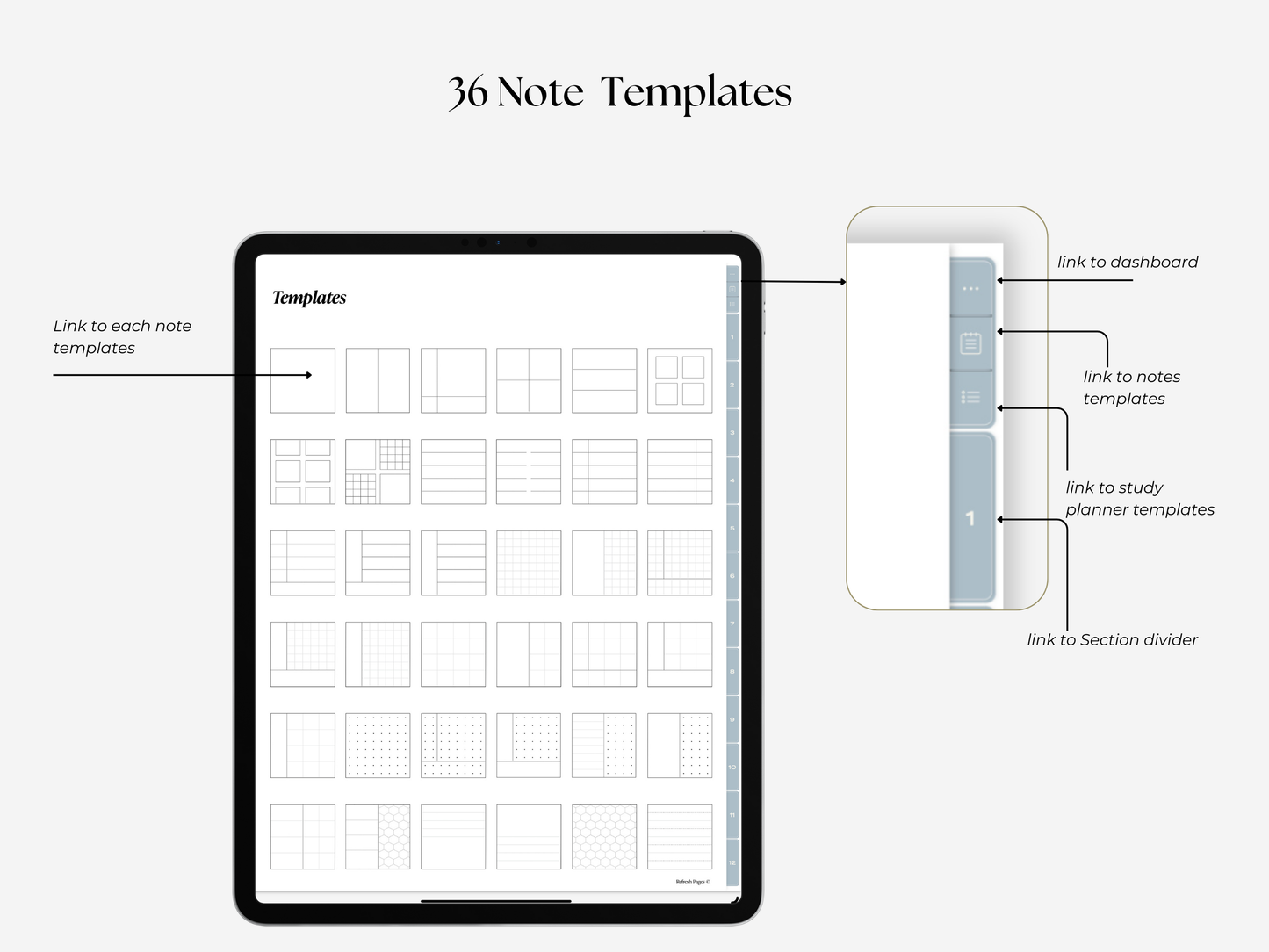 Student Digital Notebook - Frost Tabs