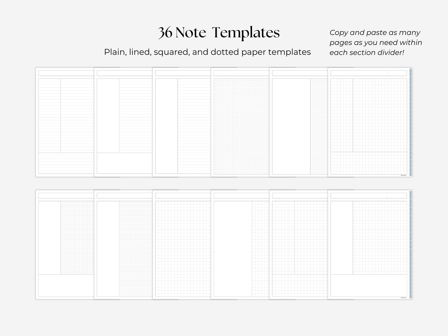 Student Digital Notebook - Frost Tabs