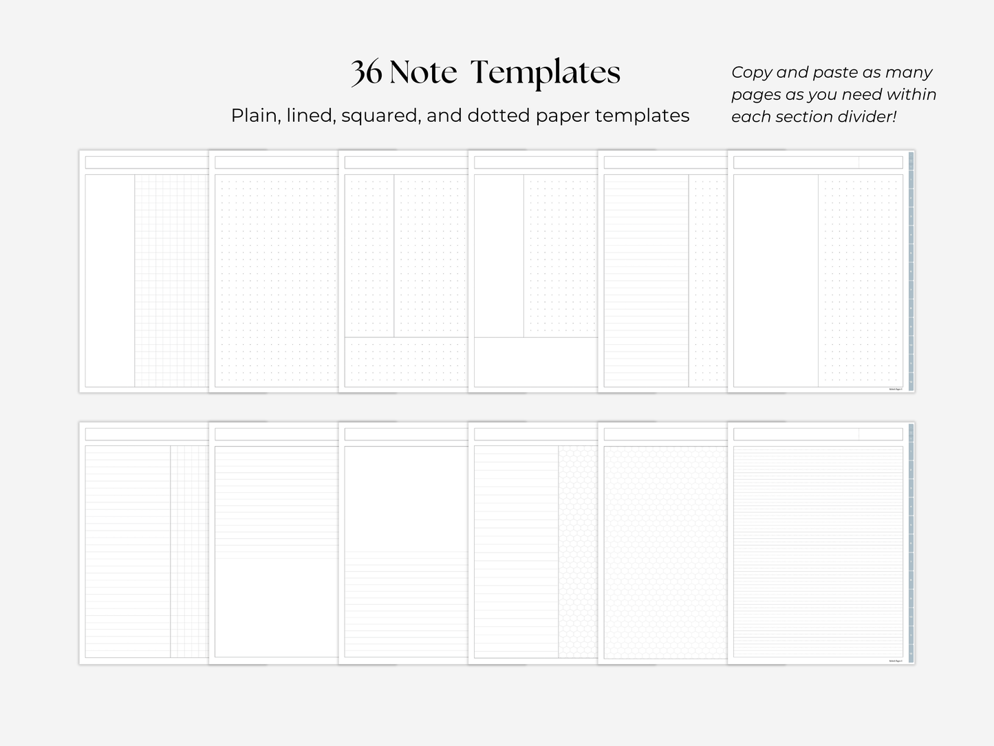 Student Digital Notebook - Frost Tabs