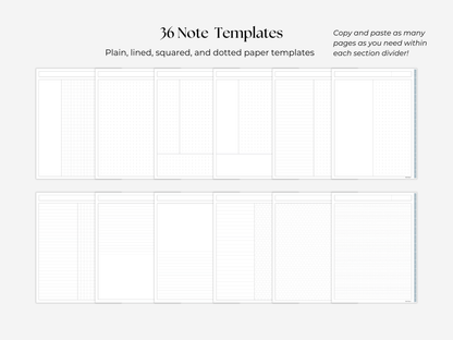 Student Digital Notebook - Frost Tabs