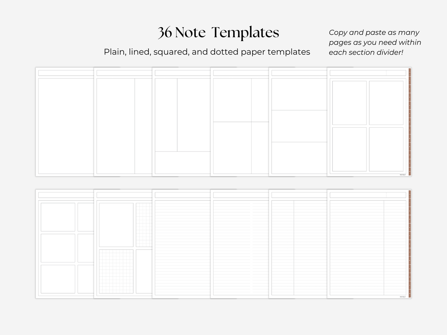 Student Digital Notebook - Cinnamon Tabs