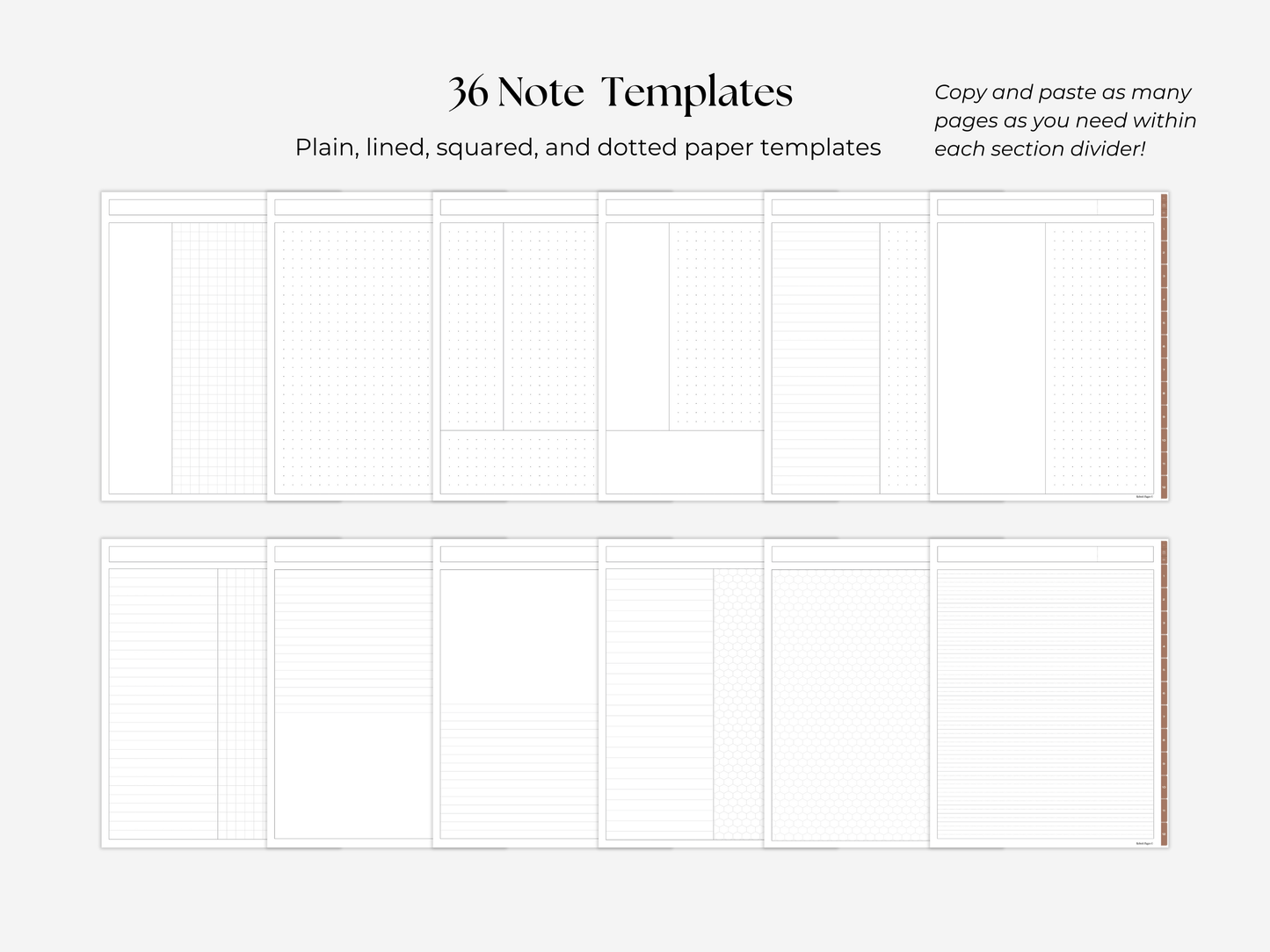 Student Digital Notebook - Cinnamon Tabs