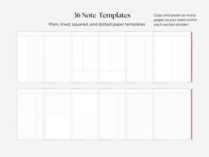 Student Digital Notebook - Cinnamon Tabs