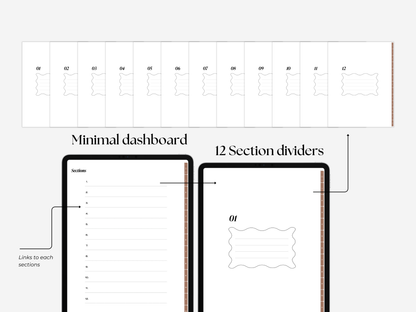 Student Digital Notebook - Cinnamon Tabs