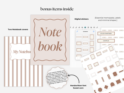 Student Digital Notebook - Cinnamon Tabs