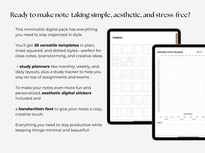 Student Digital Notebook - Autumn Tabs