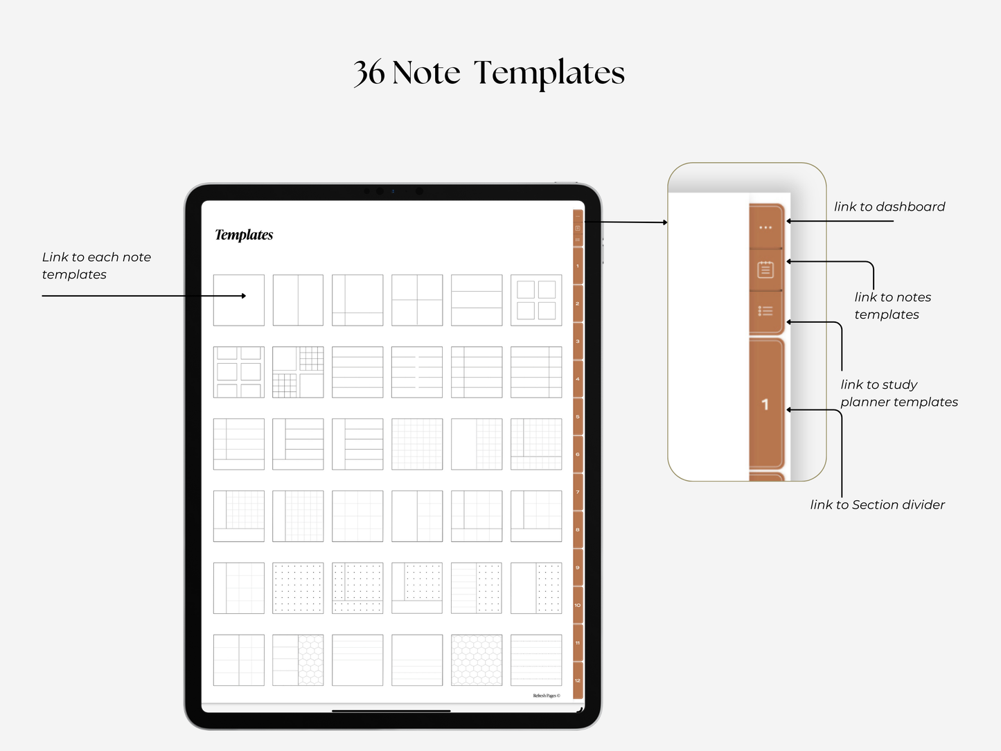 Student Digital Notebook - Autumn Tabs