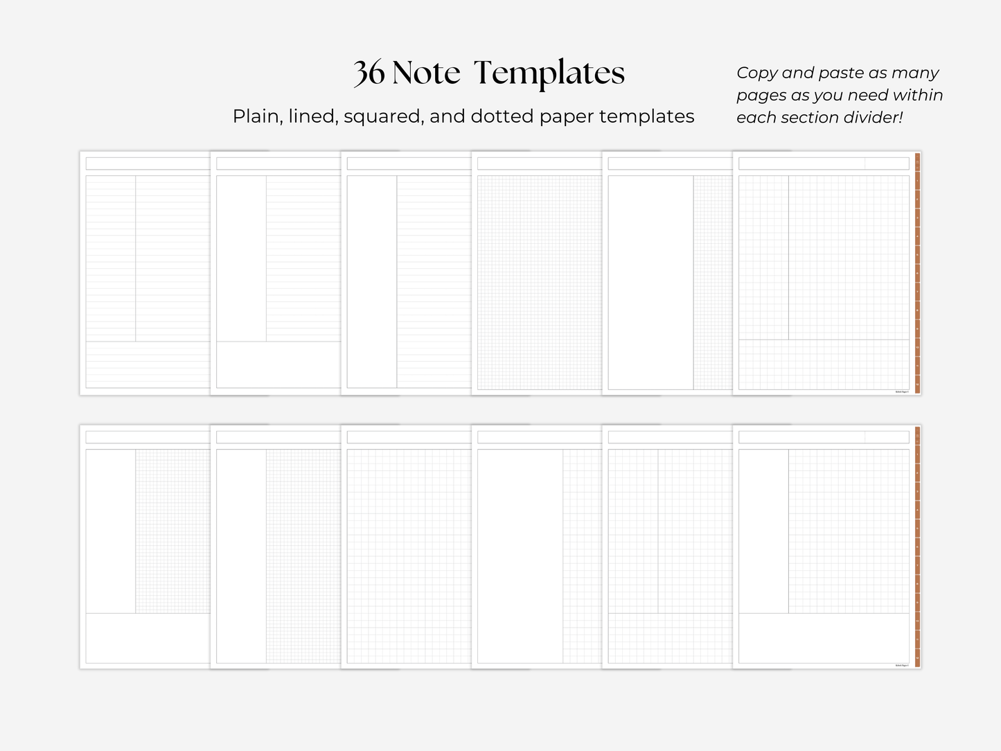 Student Digital Notebook - Autumn Tabs