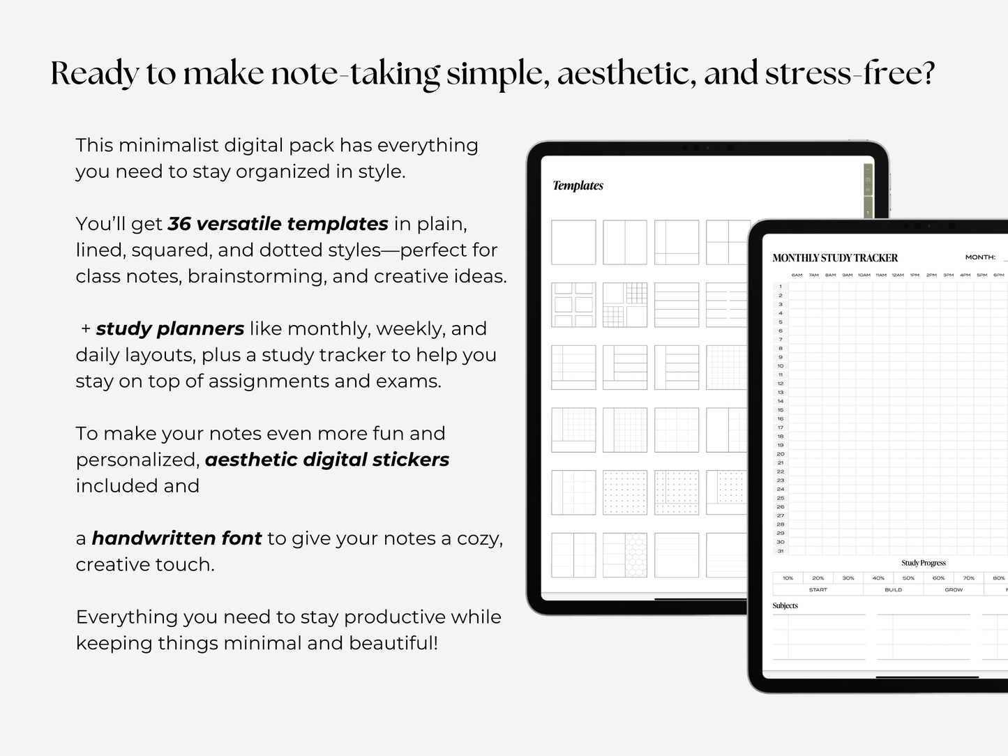 Student Digital Notebook - Meadow Tabs