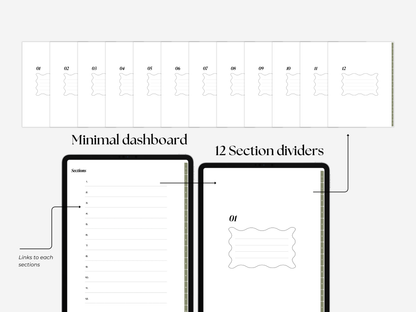 Student Digital Notebook - Meadow Tabs