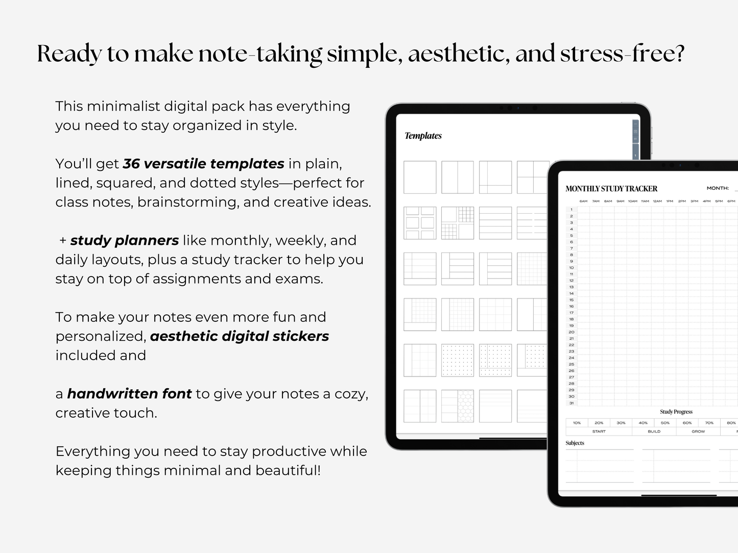 Student Digital Notebook - Slate Tabs