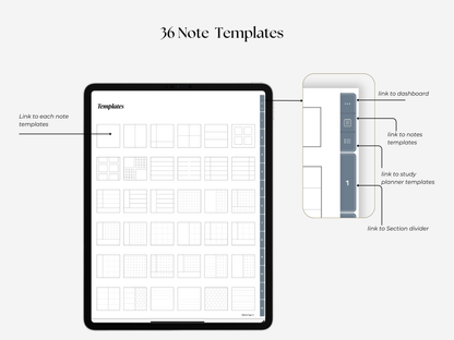 Student Digital Notebook - Slate Tabs