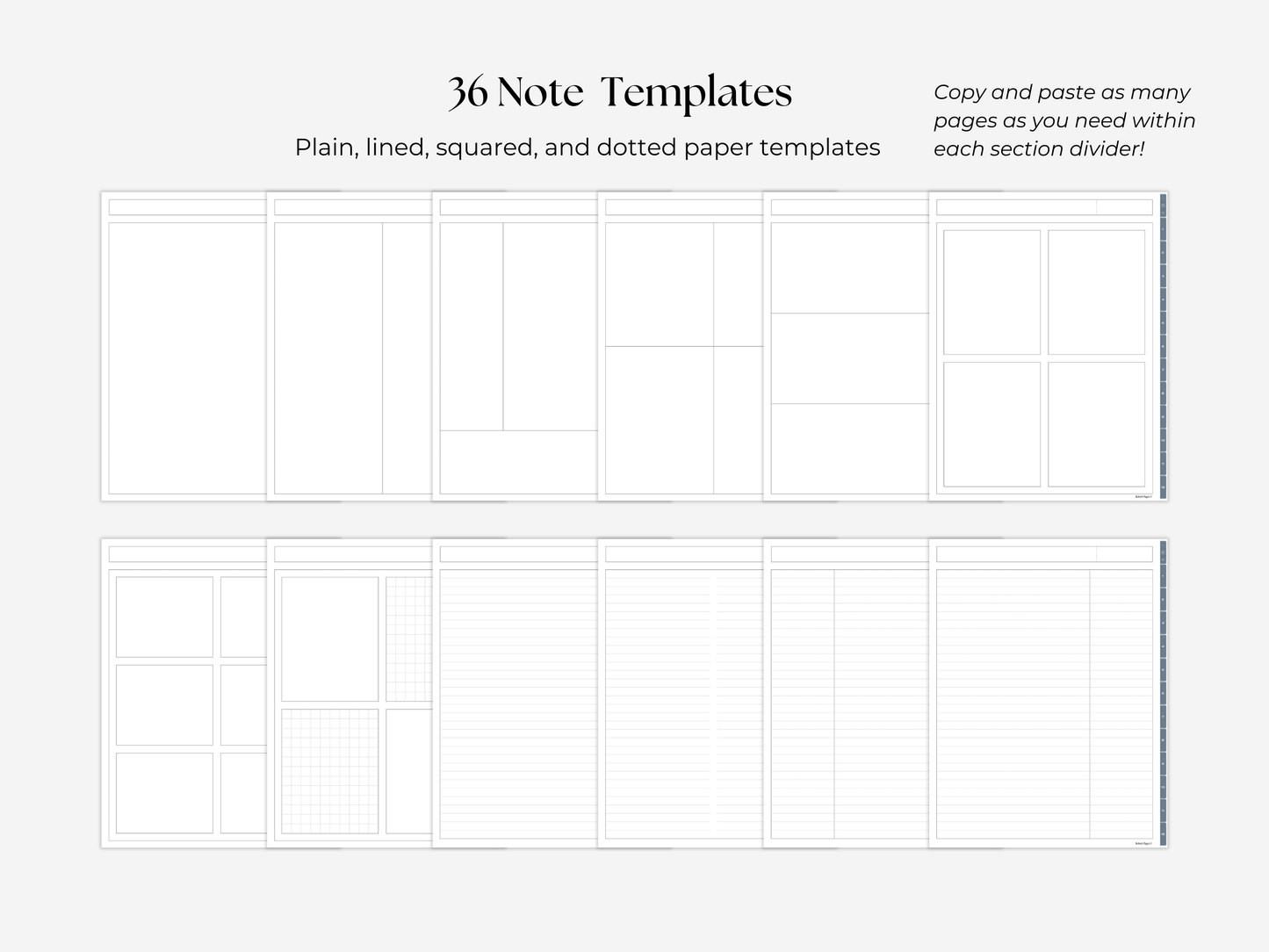 Student Digital Notebook - Slate Tabs