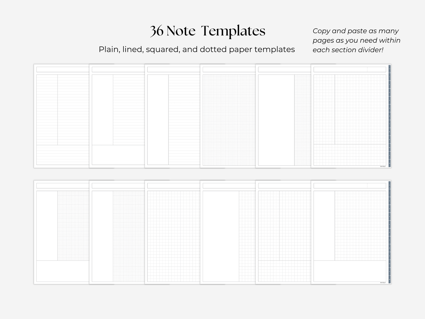 Student Digital Notebook - Slate Tabs