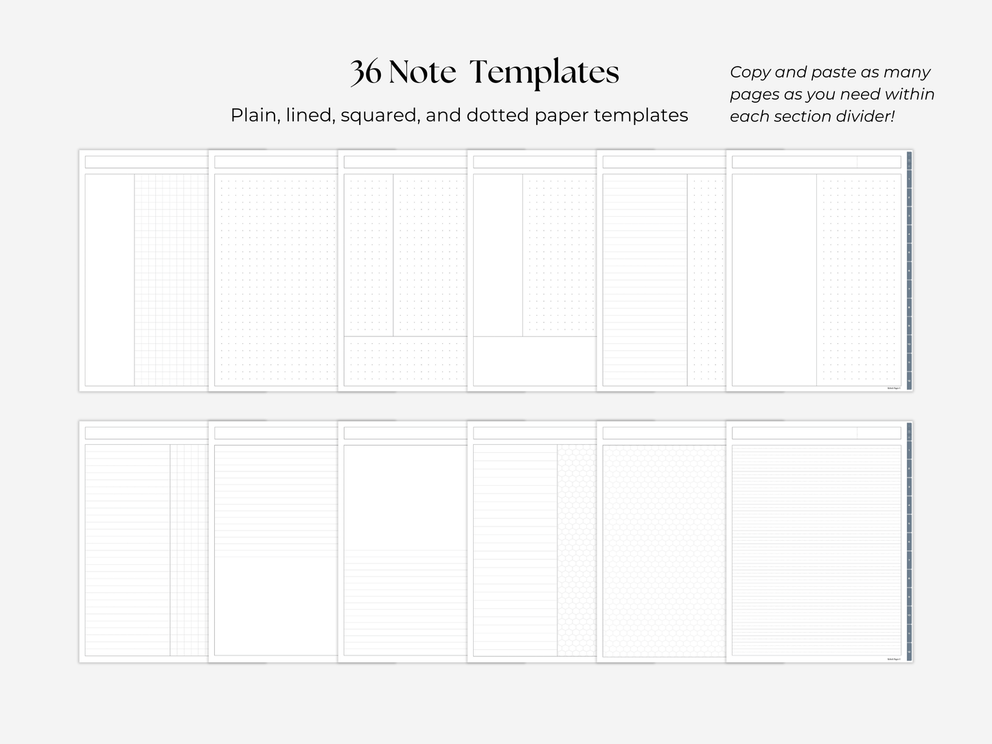 Student Digital Notebook - Slate Tabs